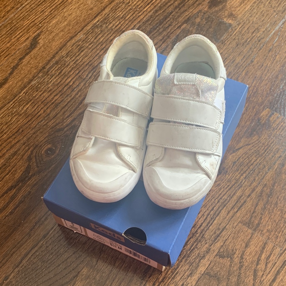 Keds Kids White Velcro Sneakers
